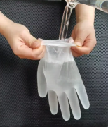 X码L一次性透明塑料手套厨房家用个人防护送皮筋