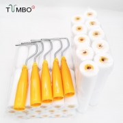 4寸水性单圆海绵滚筒刷乳胶漆胶水涂刷工具补漆绘画工具