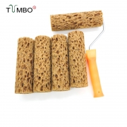 6寸海藻棉滚筒刷印花蜂窝海藻棉天然艺术漆涂刷做造型刷工具